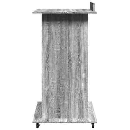Lectern with Wheels & Drawer Grey Sonoma 55x55x107 cm