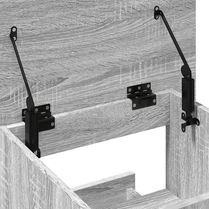 Lectern with Wheels & Drawer Grey Sonoma 55x55x107 cm