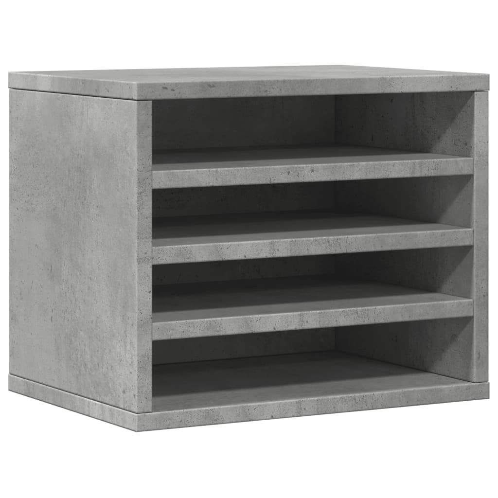 Desk Organiser Concrete Grey 36x26x29.5 cm Engineered wood