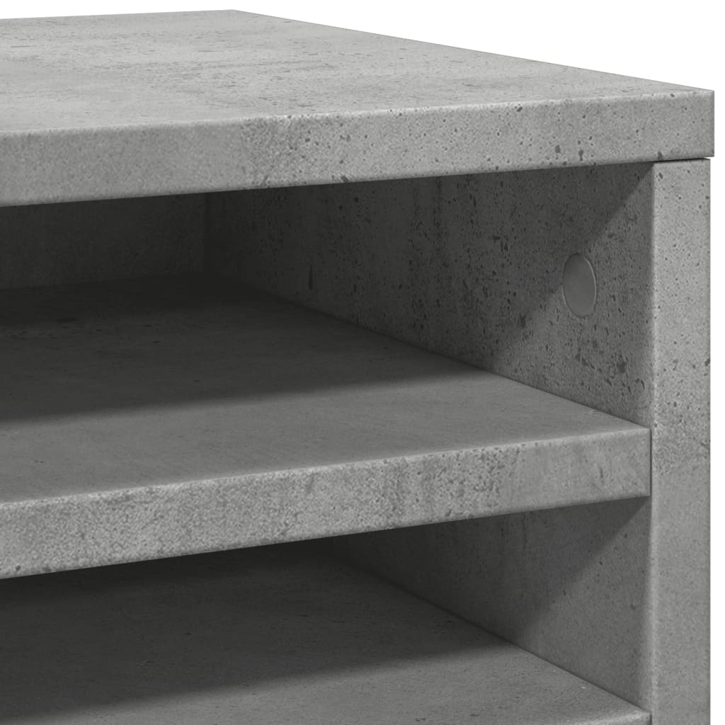 Desk Organiser Concrete Grey 36x26x29.5 cm Engineered wood