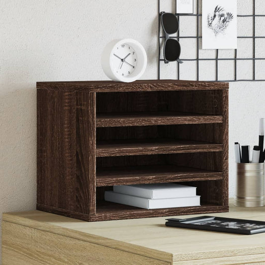 Desk Organiser Brown Oak 36x26x29.5 cm Engineered wood