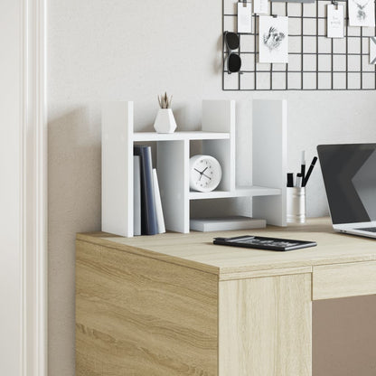 Desk Organiser White 34.5x15.5x35.5 cm Engineered wood