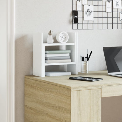 Desk Organiser White 34.5x15.5x35.5 cm Engineered wood