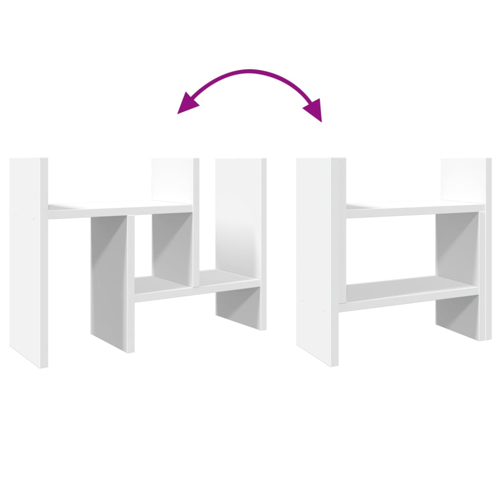 Desk Organiser White 34.5x15.5x35.5 cm Engineered wood