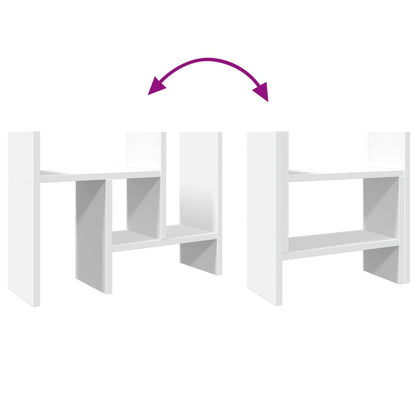 Desk Organiser White 34.5x15.5x35.5 cm Engineered wood