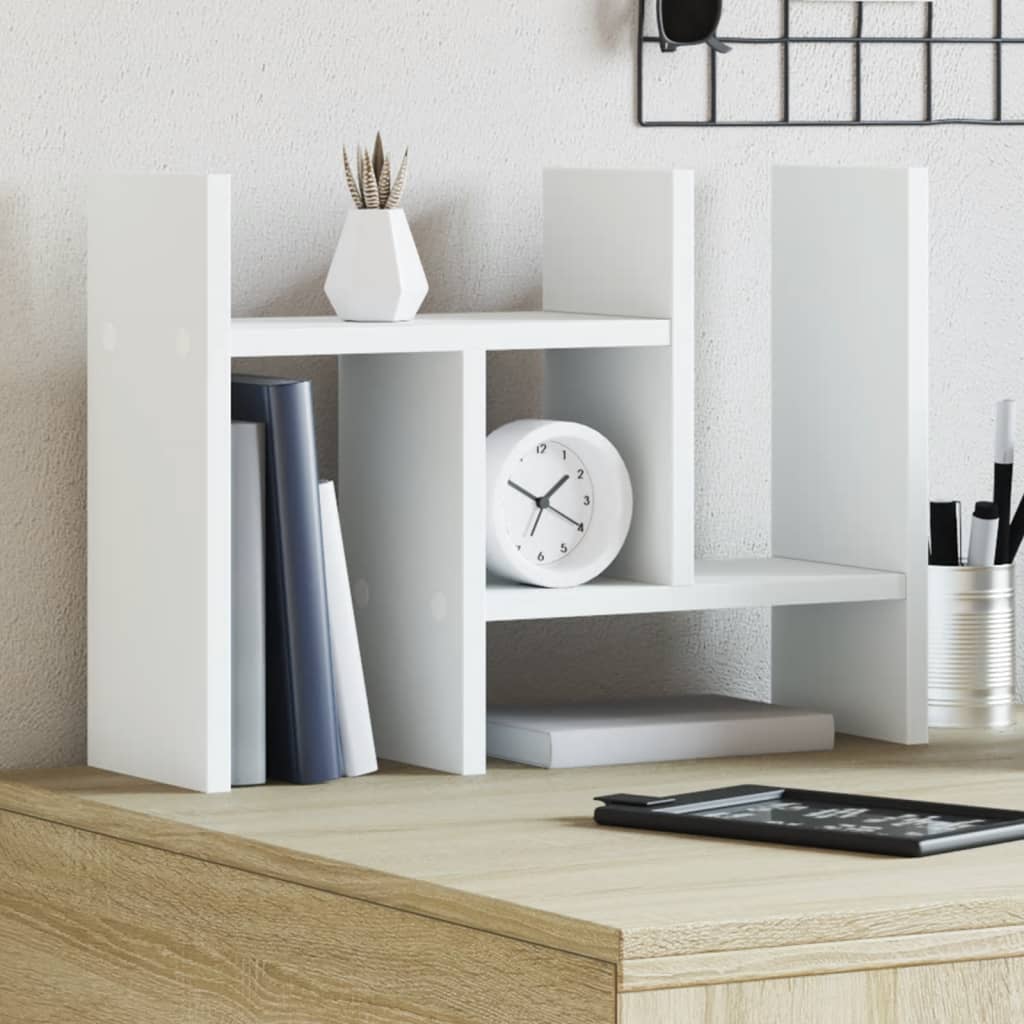 Desk Organiser White 34.5x15.5x35.5 cm Engineered wood