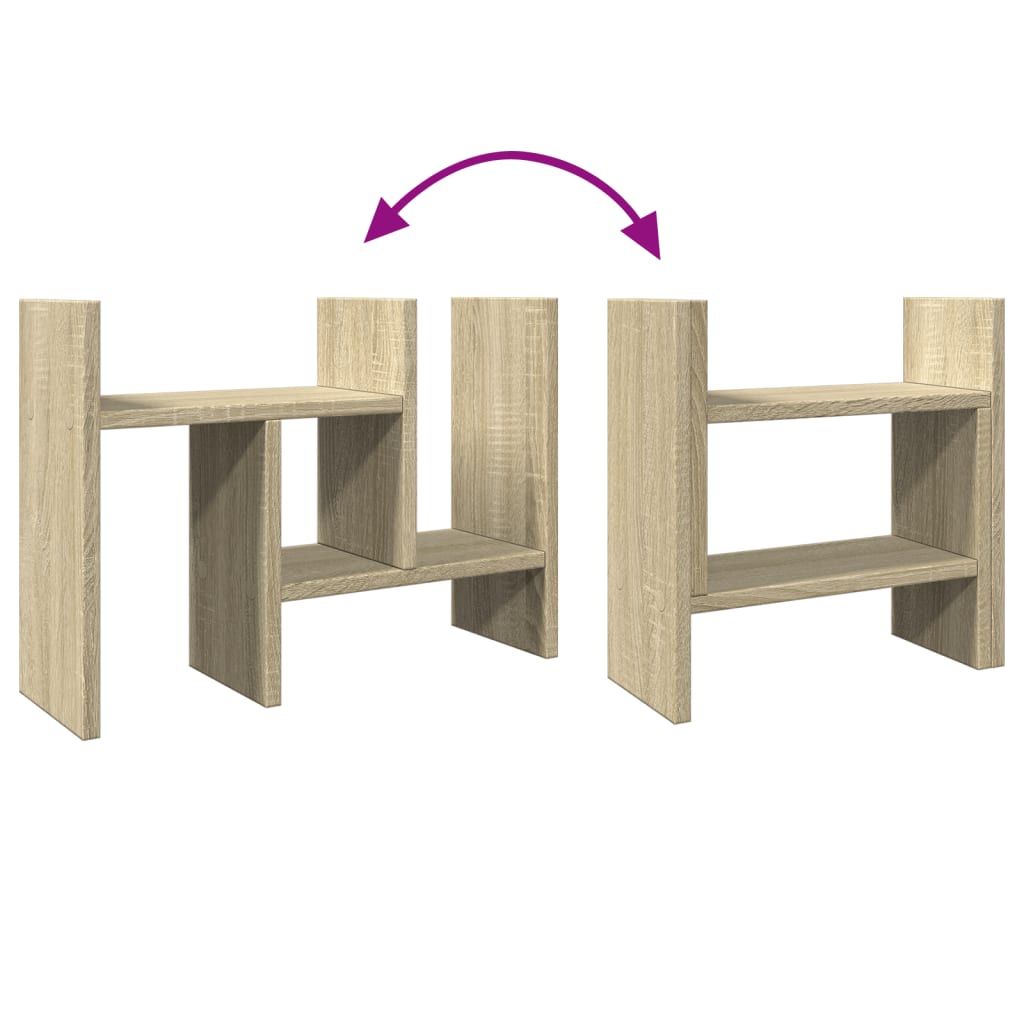 Desk Organiser Sonoma Oak 34.5 x 15.5 x 35.5 cm Engineered Wood
