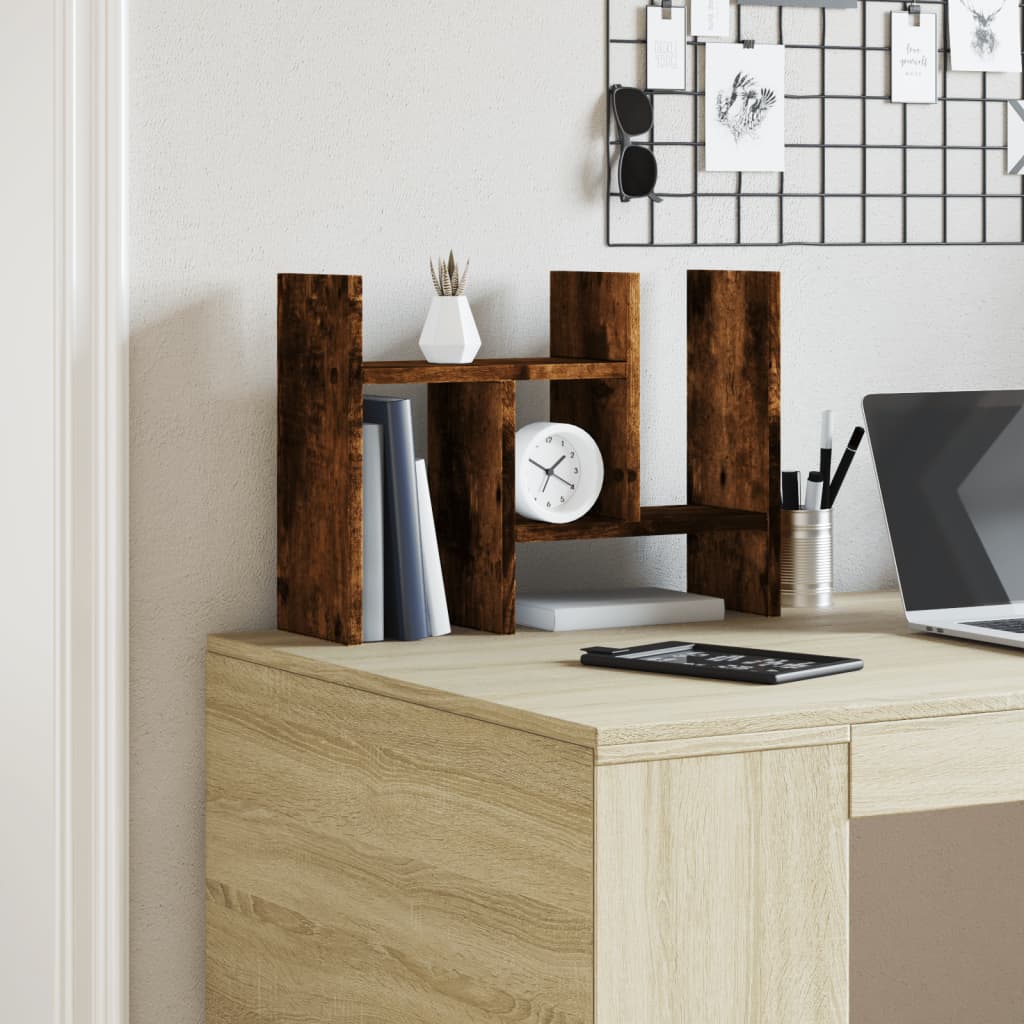 Desk Organiser Smoked Oak 34.5 x 15.5 x 35.5 cm Engineered Wood
