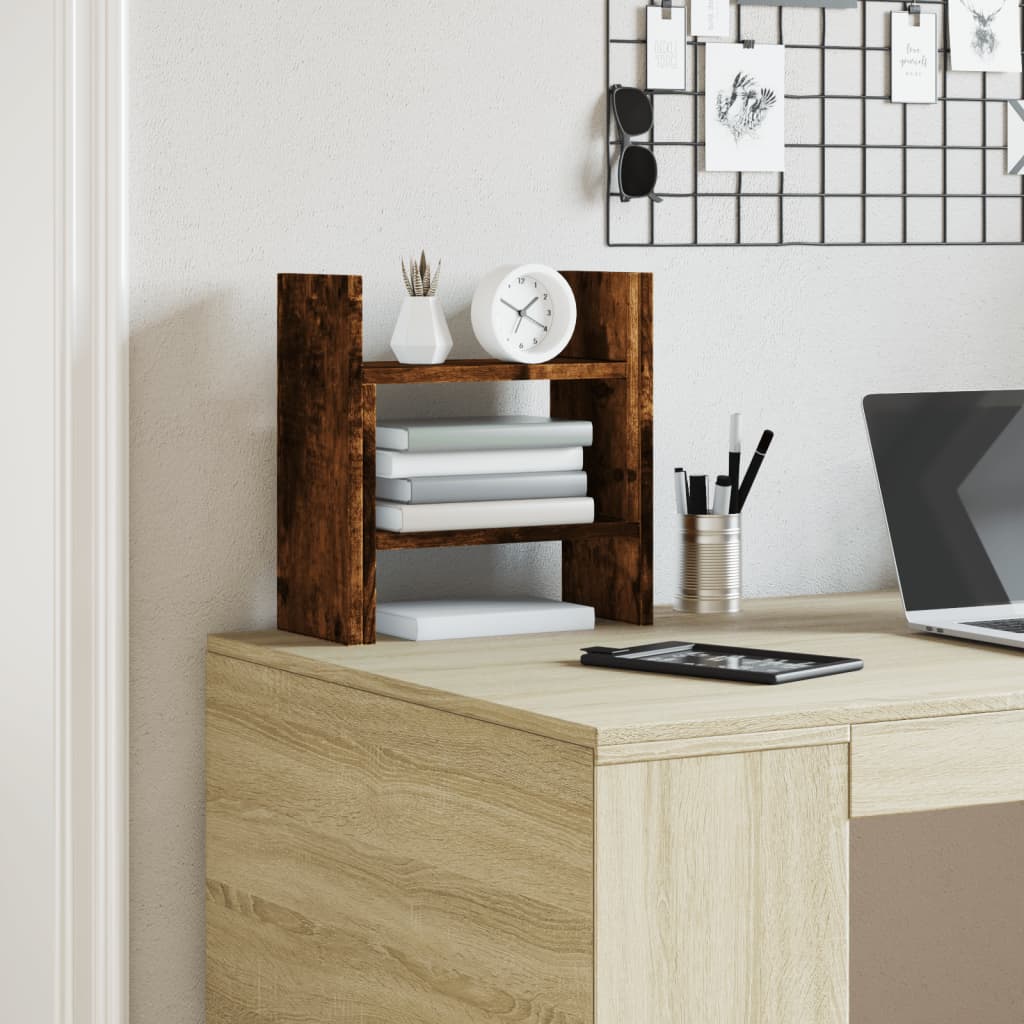 Desk Organiser Smoked Oak 34.5 x 15.5 x 35.5 cm Engineered Wood