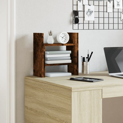 Desk Organiser Smoked Oak 34.5 x 15.5 x 35.5 cm Engineered Wood