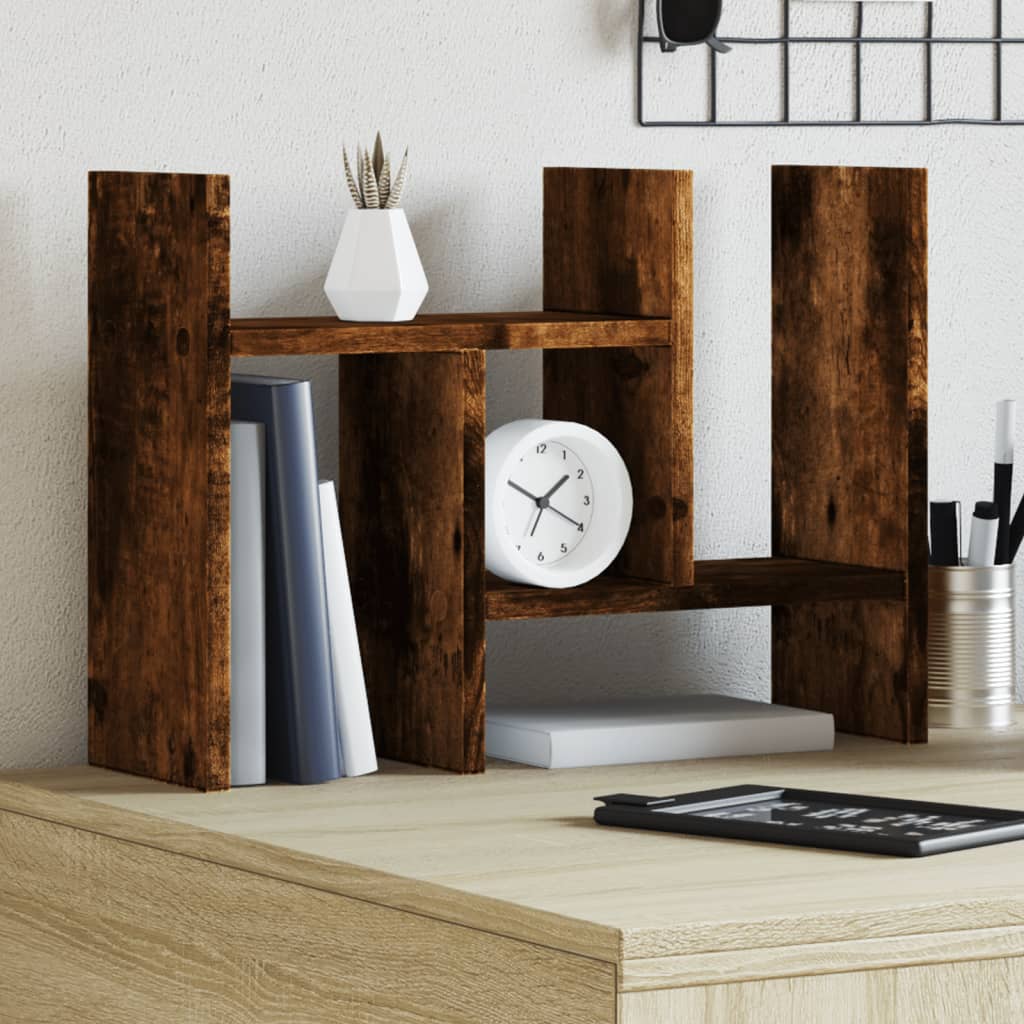 Desk Organiser Smoked Oak 34.5 x 15.5 x 35.5 cm Engineered Wood