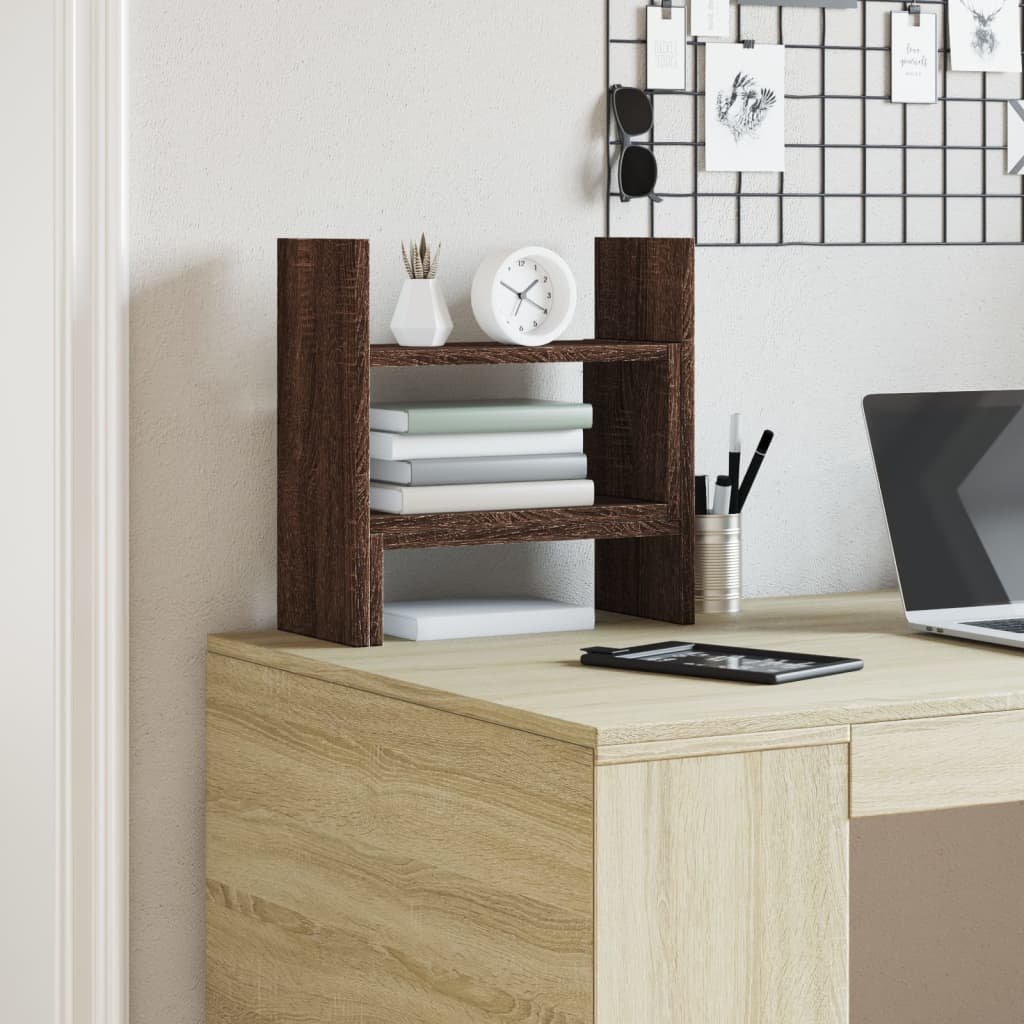 Desk Organiser Brown Oak 38.5x17x39 cm Engineered wood