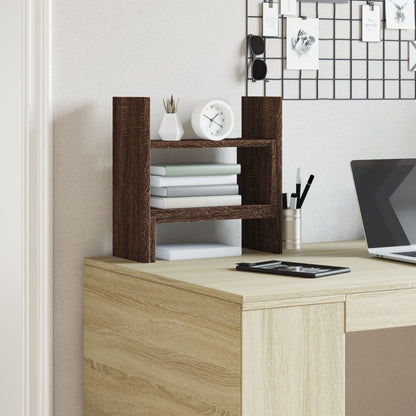 Desk Organiser Brown Oak 38.5x17x39 cm Engineered wood