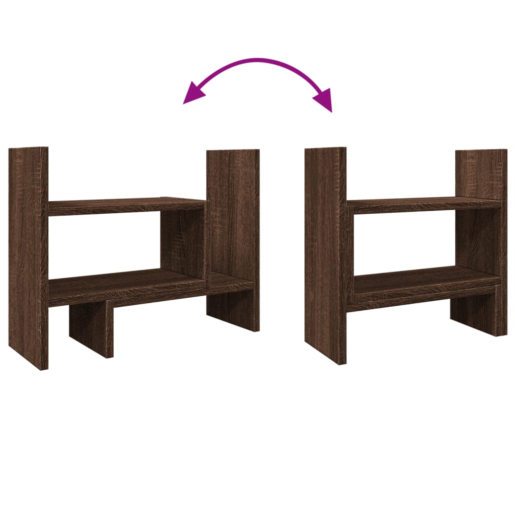 Desk Organiser Brown Oak 38.5x17x39 cm Engineered wood