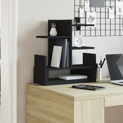 Desk Organiser Black 49x20x52.5 cm Engineered wood
