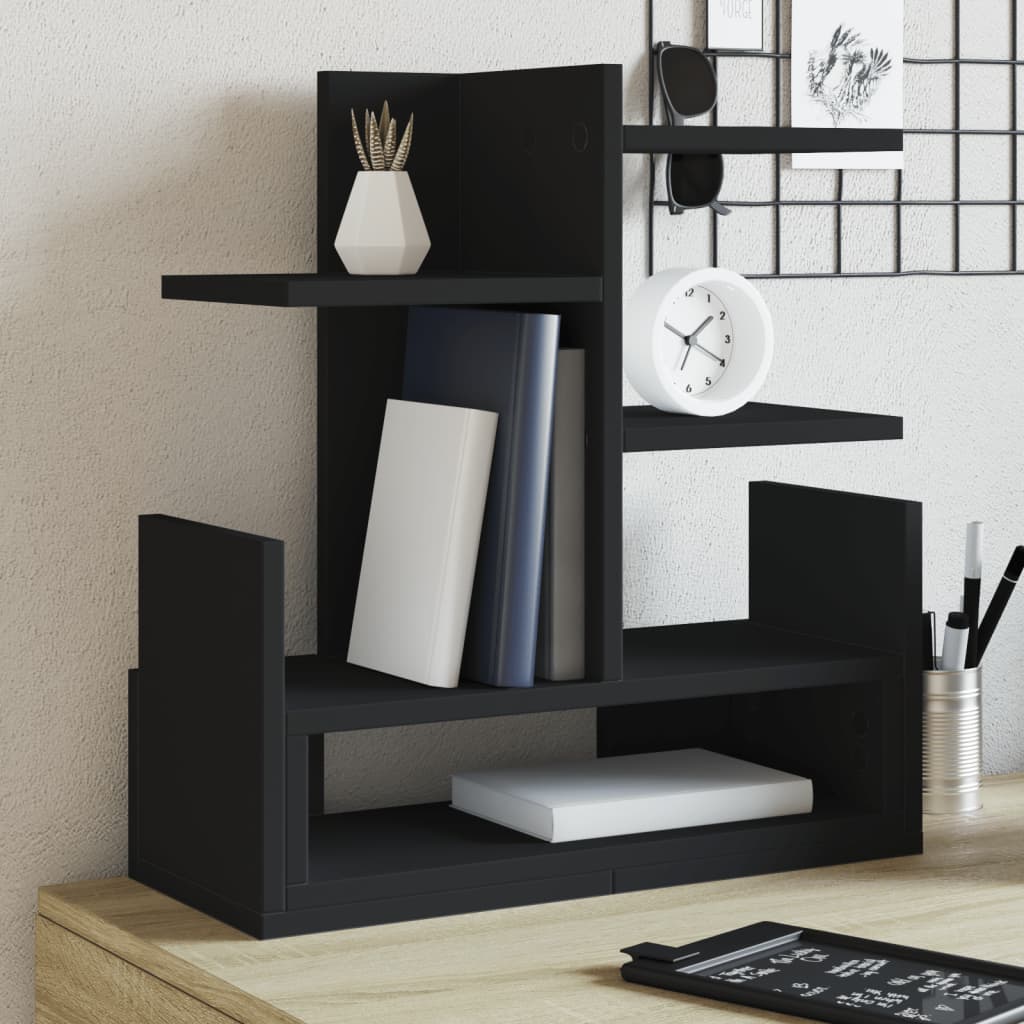 Desk Organiser Black 49x20x52.5 cm Engineered wood