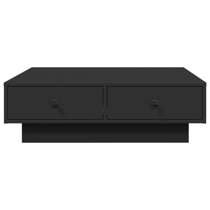 Coffee Table Black 90x90x28 cm Engineered Wood