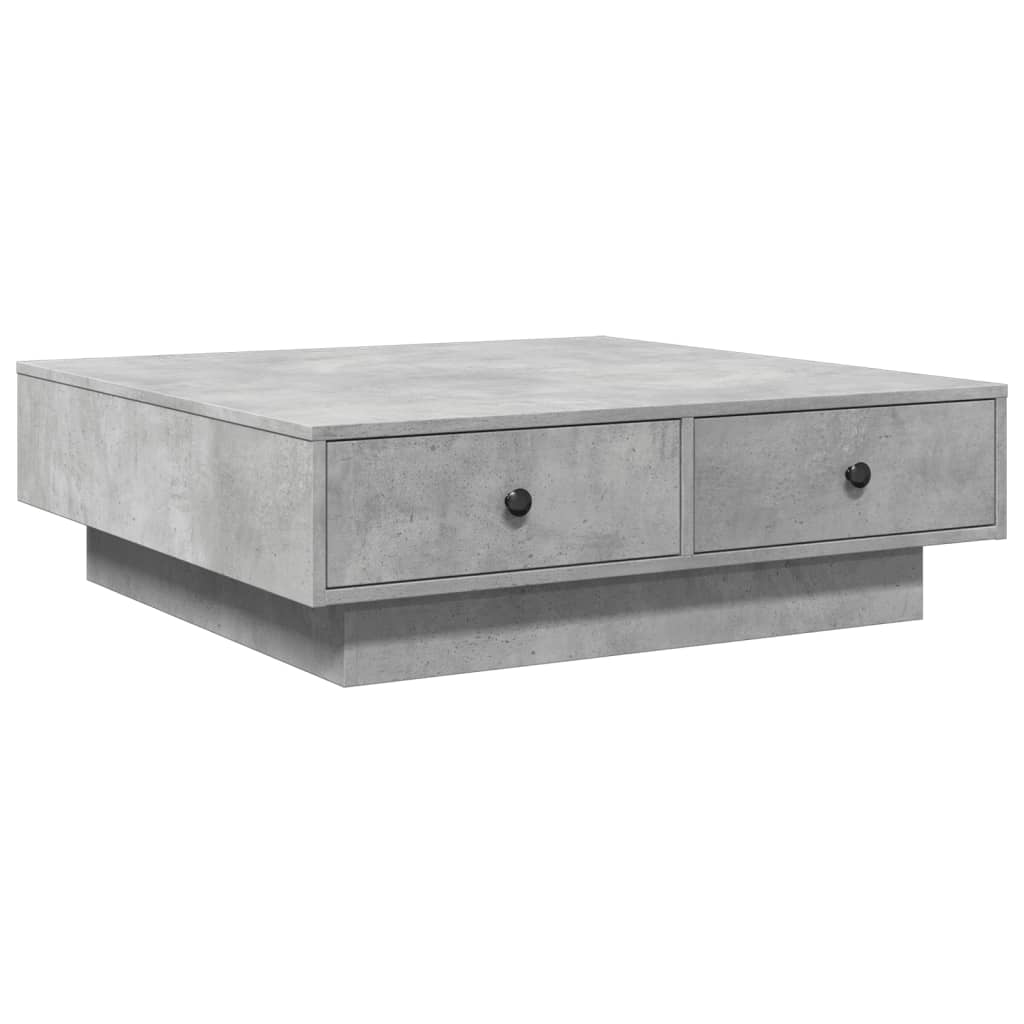Coffee Table Concrete Grey 90x90x28 cm Engineered Wood