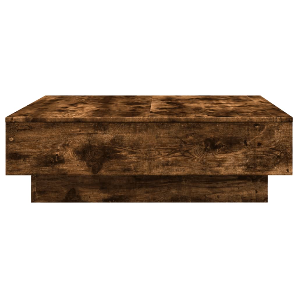 Coffee Table Smoked Oak 90x90x28 cm Engineered Wood