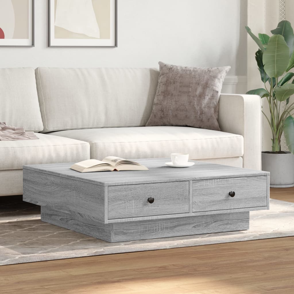 Coffee Table Grey Sonoma 90x90x28 cm Engineered Wood