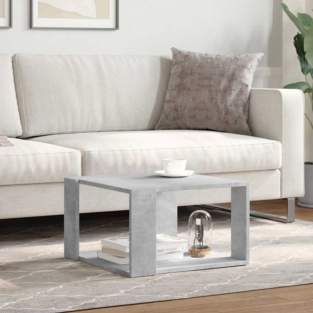 Coffee Table Concrete Grey 51.5x51.5x30 cm Engineered Wood