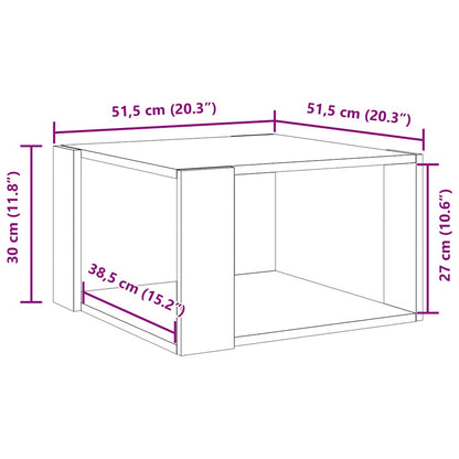 Coffee Table Concrete Grey 51.5x51.5x30 cm Engineered Wood