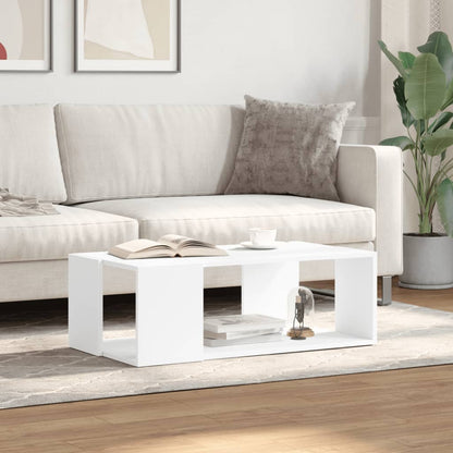 Coffee Table White 89.5x48x30 cm Engineered Wood