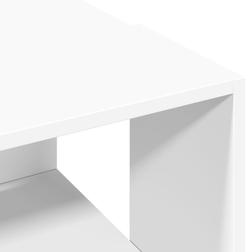 Coffee Table White 89.5x48x30 cm Engineered Wood