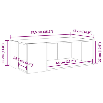 Coffee Table Concrete Grey 89.5x48x30 cm Engineered Wood