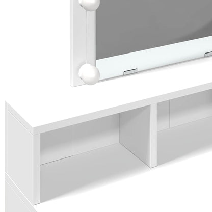Dressing Table with LED White 80x41x144,5 cm