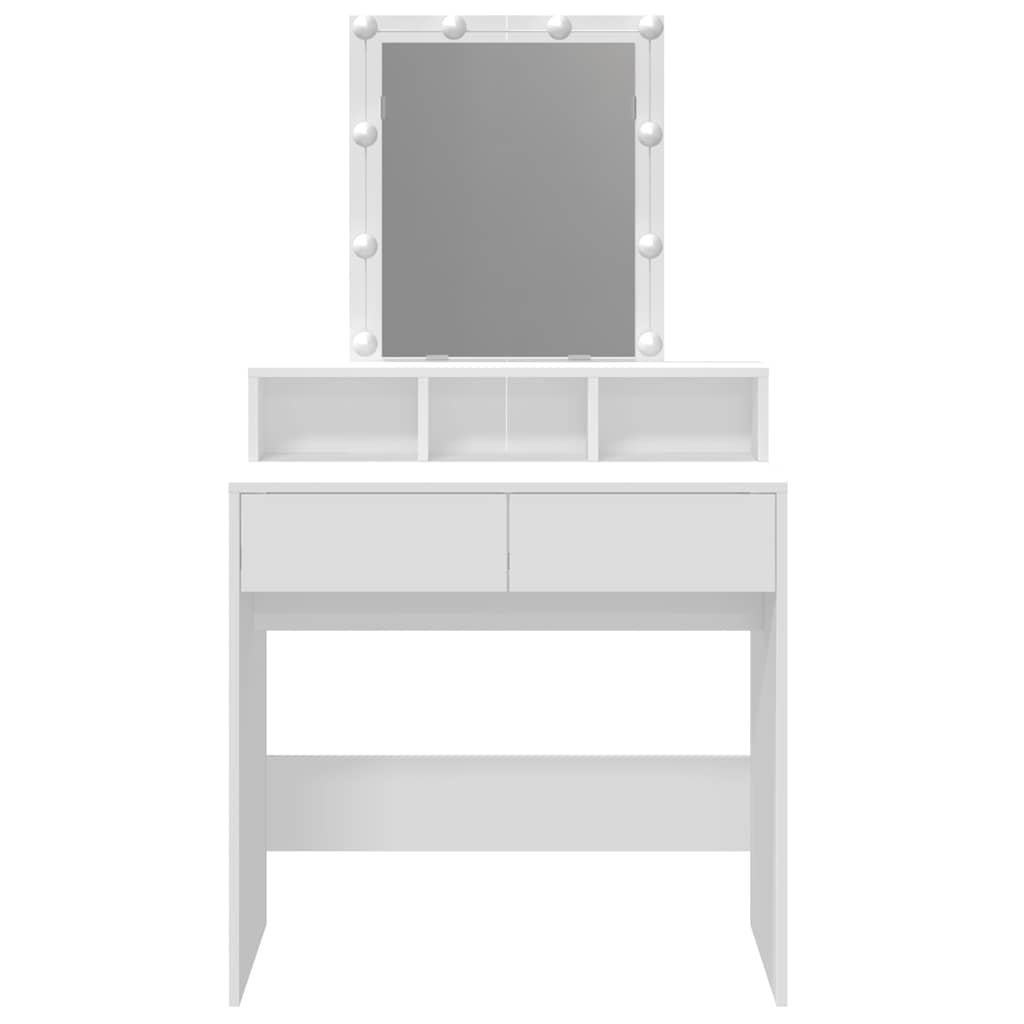 Dressing Table with LED White 80x41x144,5 cm