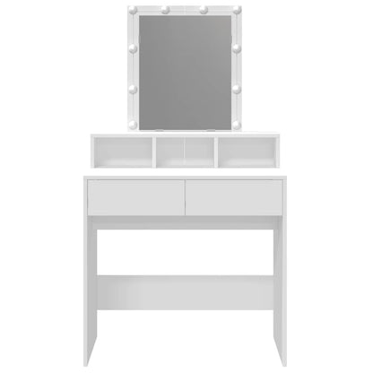 Dressing Table with LED White 80x41x144,5 cm