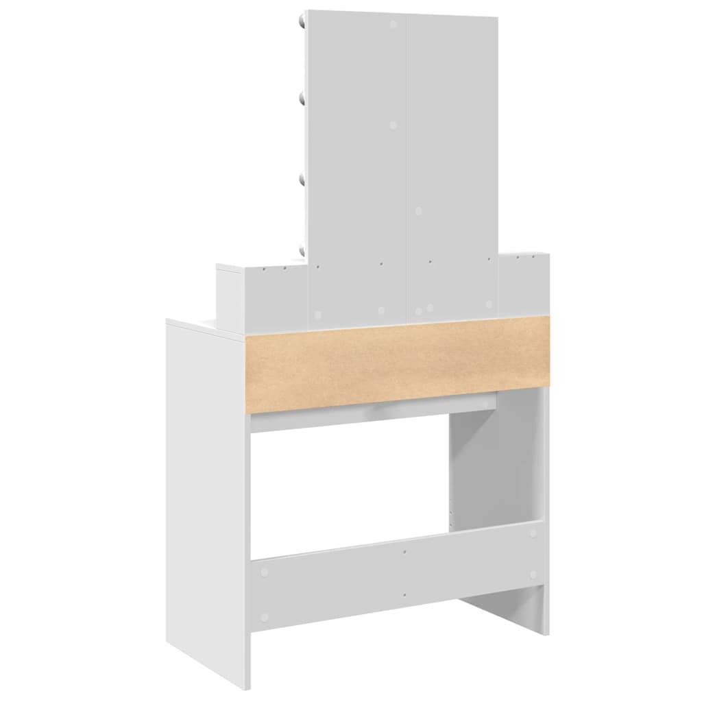 Dressing Table with LED White 80x41x144,5 cm