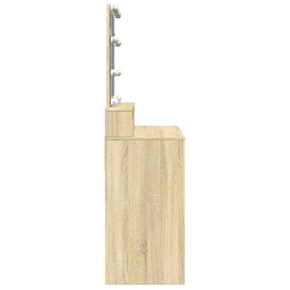 Dressing Table with LED Sonoma Oak 80x41x144,5 cm