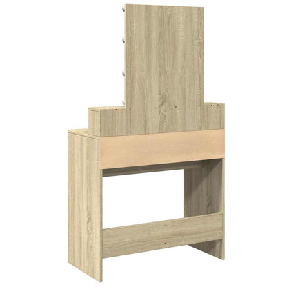 Dressing Table with LED Sonoma Oak 80x41x144,5 cm