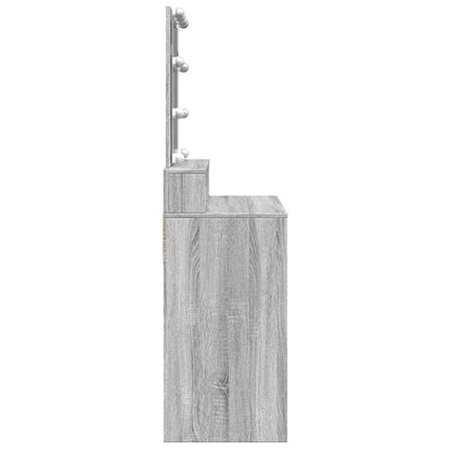 Dressing Table with LED Grey Sonoma 80x41x144,5 cm