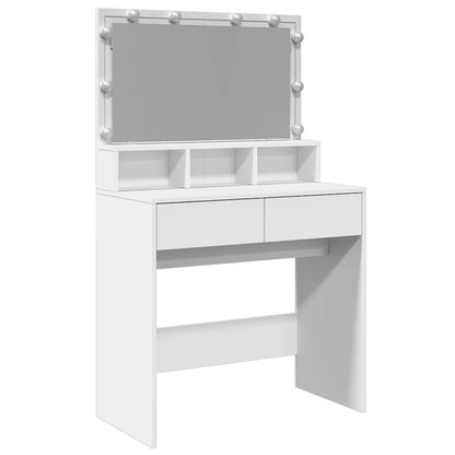 Dressing Table with LED White 80x41x134,5 cm