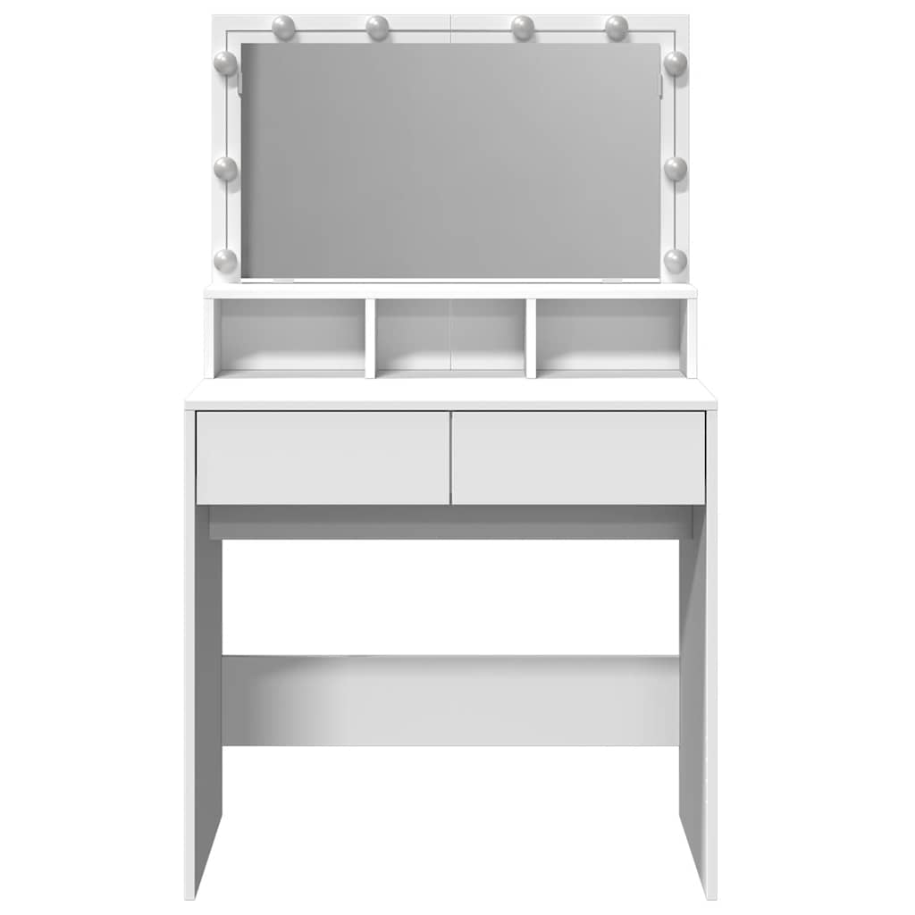 Dressing Table with LED White 80x41x134,5 cm
