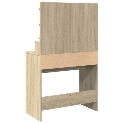 Dressing Table with LED Sonoma Oak 80x41x134.5 cm