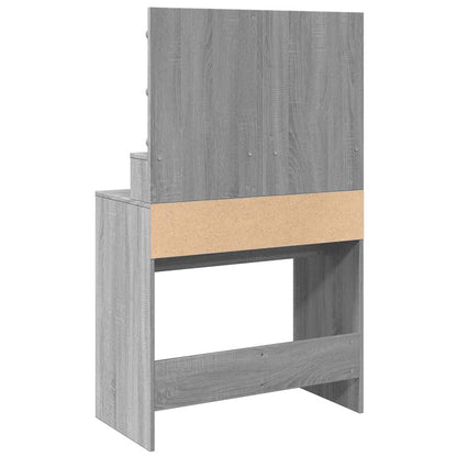 Dressing Table with LED Grey Sonoma 80x41x134,5 cm