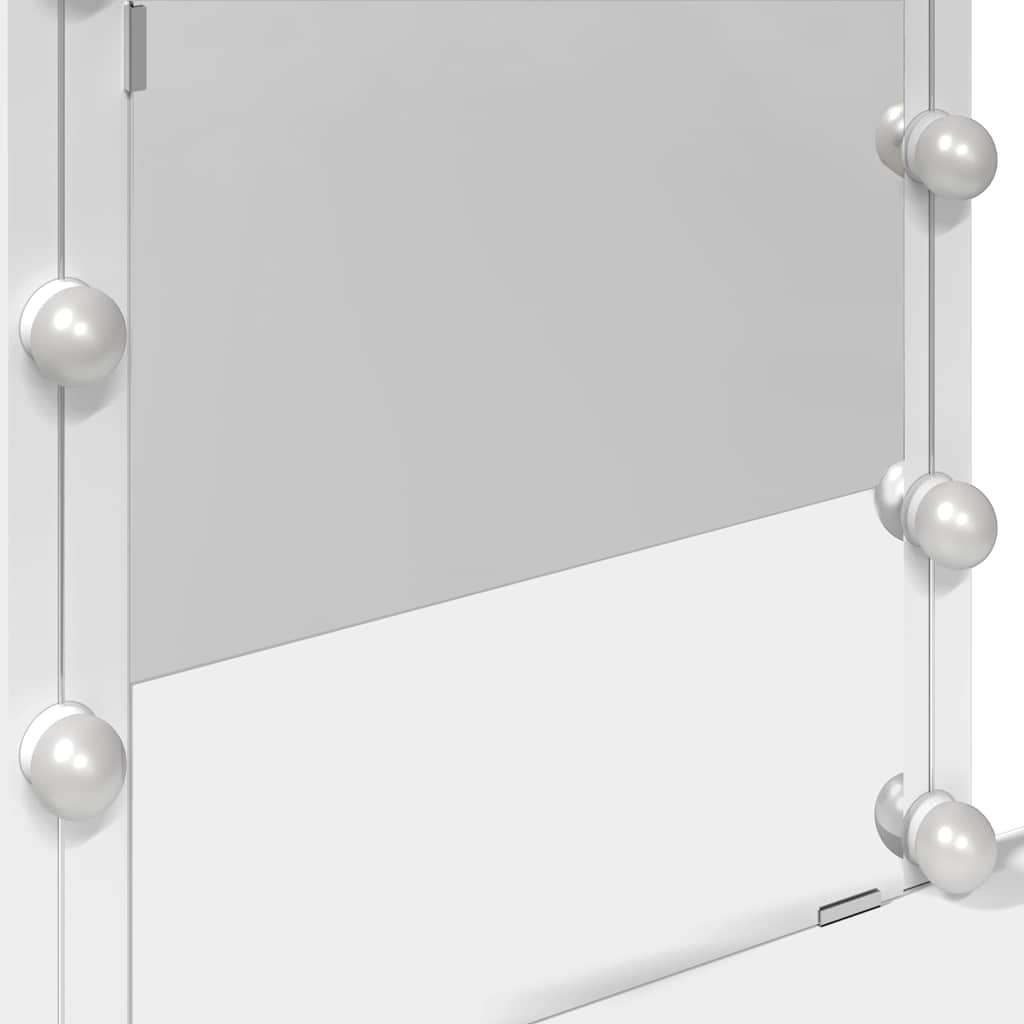 Dressing Table with LED White 100x40x130 cm