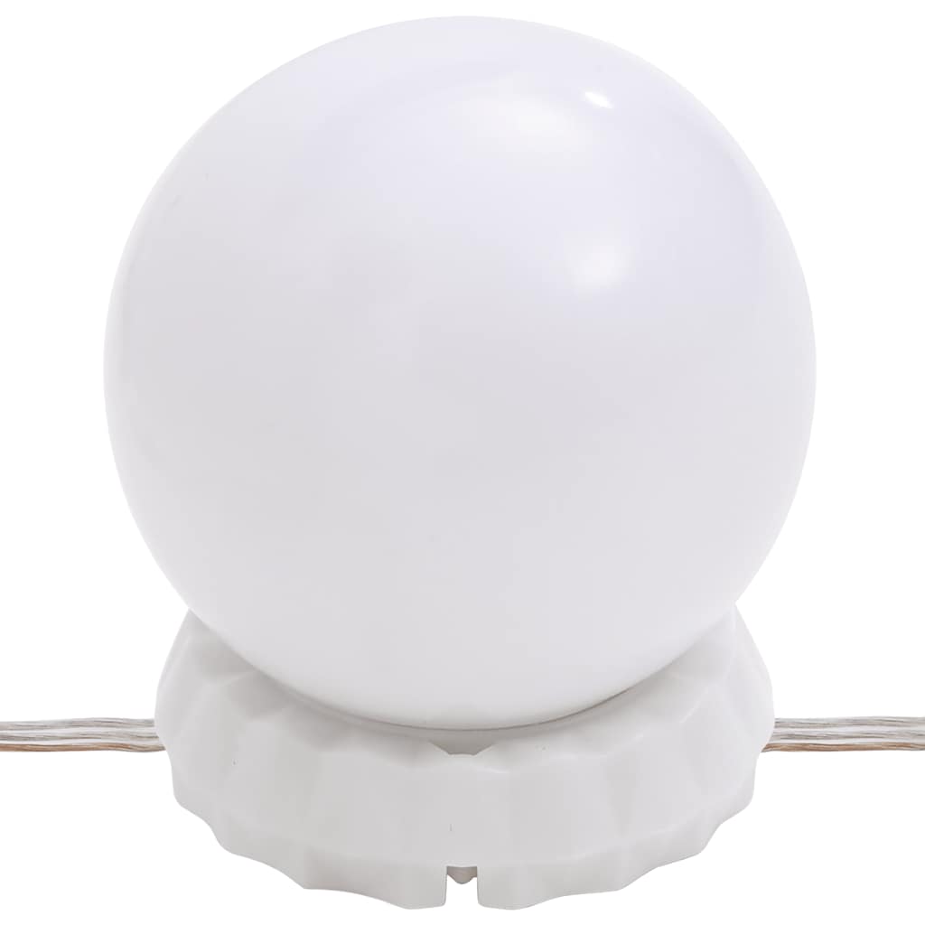 Dressing Table with LED White 100x40x130 cm