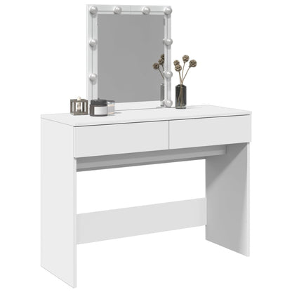 Dressing Table with LED White 100x40x130 cm
