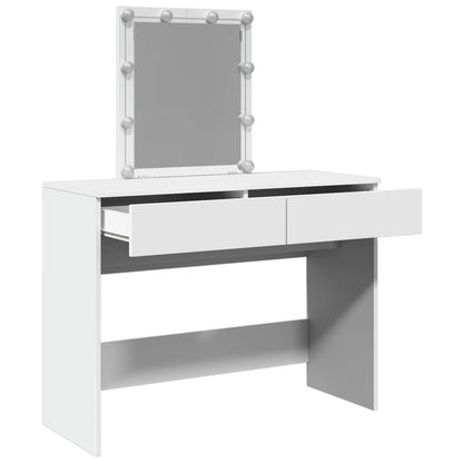 Dressing Table with LED White 100x40x130 cm