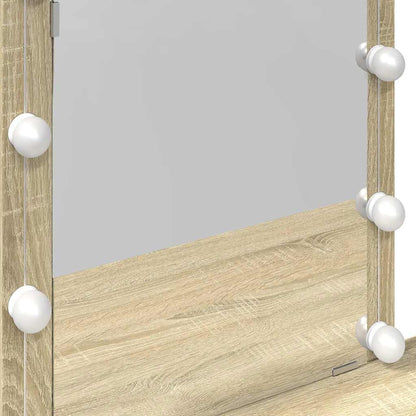 Dressing Table with LED Sonoma Oak 100x40x130 cm