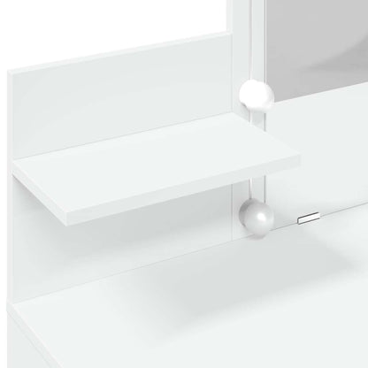 Dressing Table with LED White 100x40x130 cm
