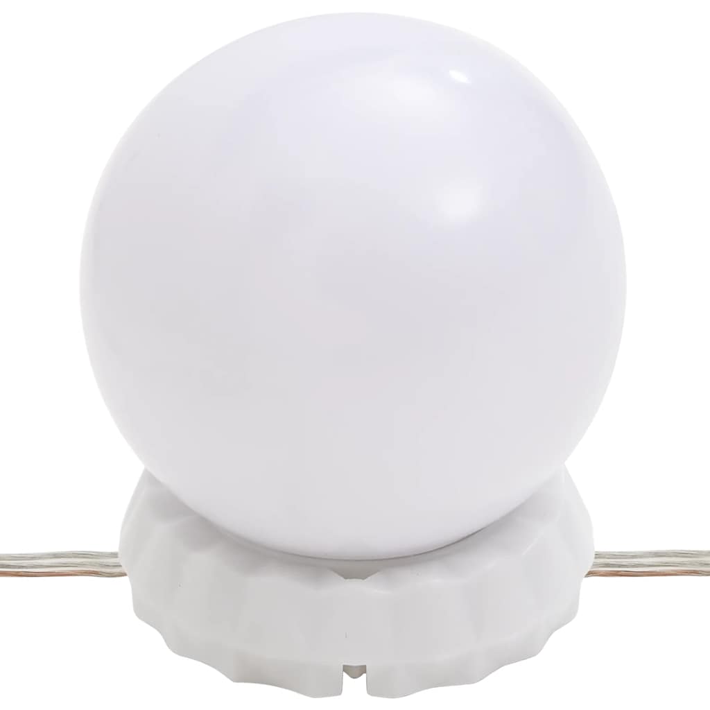 Dressing Table with LED White 100x40x130 cm
