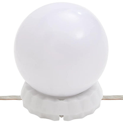 Dressing Table with LED White 100x40x130 cm