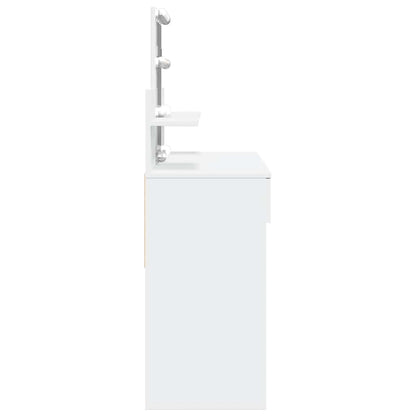 Dressing Table with LED White 100x40x130 cm