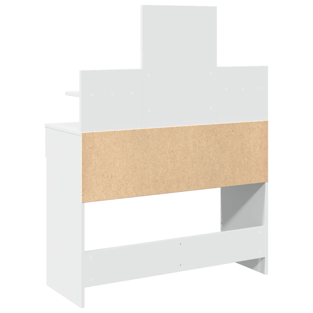 Dressing Table with LED White 100x40x130 cm